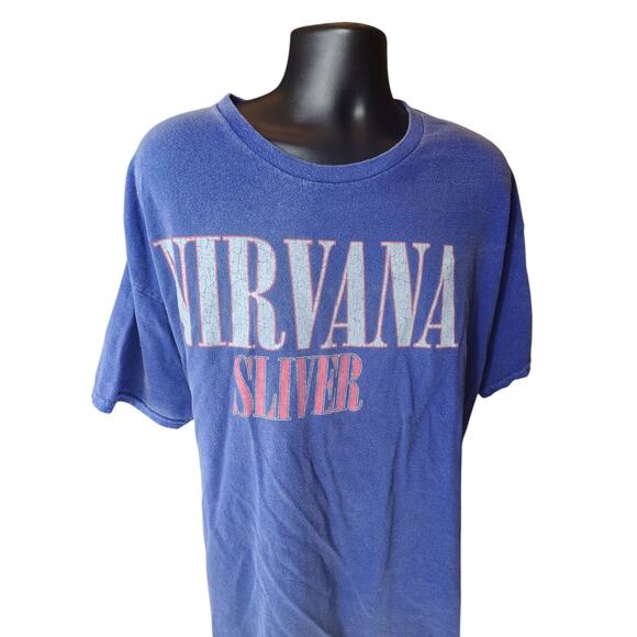 Nirvana Band T Shirt Mens 2XL Sliver Graphic Tee Grunge Distressed Vintage Style - Picture 6 of 16